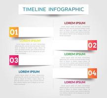 infografía de negocios. vector de diseño de infografías de línea de tiempo. plantilla de opciones de números de infografías abstractas. ilustración vectorial concepto de negocio con 4 opciones, pasos o procesos.