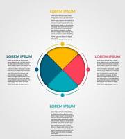 Vector circle infographic, cycle diagram, graph, presentation chart. Business infographics concept with 5 options, parts, and steps. Pie chart diagram data. Business Infographic processes.