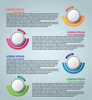 infografía de negocios. vector de diseño de infografías de línea de tiempo. plantilla de opciones de números de infografías abstractas. ilustración vectorial concepto de negocio con 4 opciones, pasos o procesos.