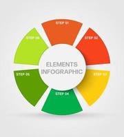 infografía de negocios. plantilla infográfica moderna. plantilla de infografía vectorial para diagrama, gráfico, presentación, gráfico y concepto de negocio con 6 opciones. vector