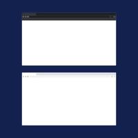 Internet browser window mockup. Internet page blank template. vector