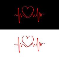 Heartbeat one line concept. Pulse, cardiogram vector symbol.