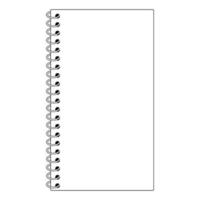 plantilla de cuaderno de espiral simple. cuaderno aislado vectorial, hoja de trabajo, diario, libro de texto. vector