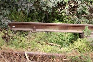 fragmentos del antiguo ferrocarril de haifa a damasco. foto