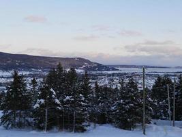 Winter Snow Isolated City Mountain Lanscape photo