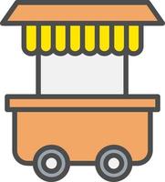 Food Trolley Vector Icon