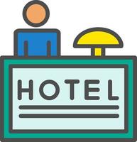 Hotel Counter Vector Icon