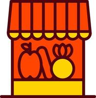 icono de vector de tienda de comestibles