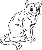 Mother Cat Isolated Coloring Page for Kids vector