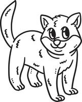 Baby Dog Isolated Coloring Page for Kids vector