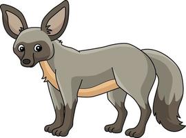 Bat-Eared Fox Animal Cartoon Colored Clipart vector