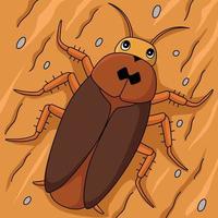 ilustración de dibujos animados de color animal cucaracha vector