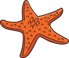 Sea Star Marine Animal Cartoon Colored Clipart vector