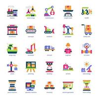 Industry icon pack for your website design, logo, app, and user interface. Industry icon flat design. Vector graphics illustration and editable stroke.