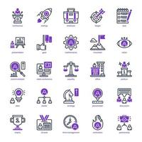 paquete de iconos de liderazgo para el diseño de su sitio web, logotipo, aplicación e interfaz de usuario. icono de liderazgo línea mixta y diseño soldi. ilustración de gráficos vectoriales y trazo editable. vector