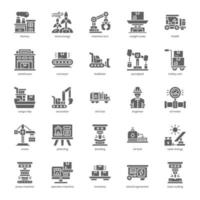 paquete de iconos de la industria para el diseño de su sitio web, logotipo, aplicación e interfaz de usuario. diseño de glifo de icono de la industria. ilustración de gráficos vectoriales y trazo editable. vector