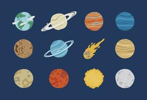 Outer Space in flat design vector