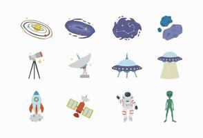 Outer Space in flat design vector