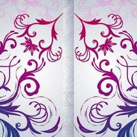 Abstract vector background with floral item.