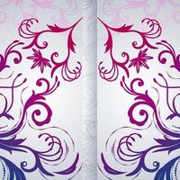 Abstract vector background with floral item.