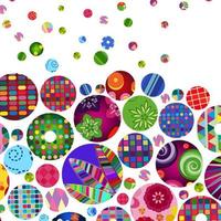 Multicolor abstract bright background with ornamental circles. Elements for design. Eps10. vector