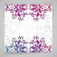 Abstract vector floral background with oriental flowers.