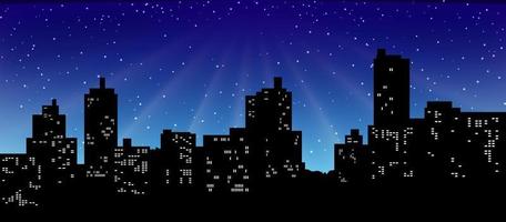 Black silhouette of cityscape. vector