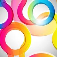 Rainbow loops, vector abstract background, design shape.