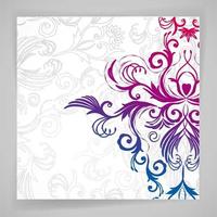 Abstract vector floral background with oriental flowers.