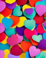 Colorful Love Heart Shaped Stickers photo