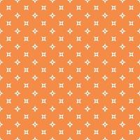 White Seamless Ninja Pattern On Orange Background vector