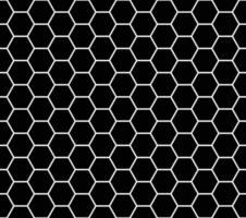 Black Seamless Honeycomb Pattern vector