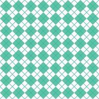 Simple Green And White Seamless Argyle Square Pattern vector