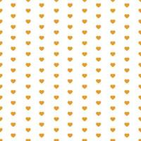Orange Seamless Hearts Pattern On White Background vector