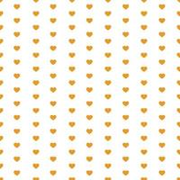 Orange Seamless Hearts Pattern On White Background vector