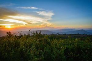 beautiful clouds Sunset dramatic colorful of yellow and blue sky photo