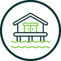 Beach House Vector Icon Design