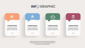 4 Timeline Infographic Element for Business Presentation vector