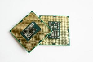 Central Processing Unit, CPU chip processor of computer mainboard, electronic technology. photo