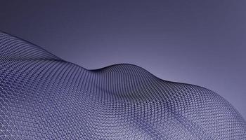 Abstract digital wave of particles. purple background. Technology background. Data technology illustration. Abstract futuristic background. Wave with connecting dots and lines on dark background. photo