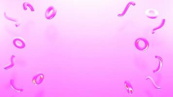 3d shapes background isolated on pink photo