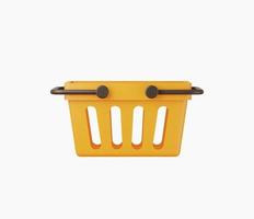 3d Realistic Shopping basket vector Illustration