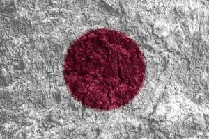 textura de bandera japonesa como fondo foto