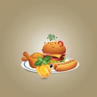 Healthy food and traditional restaurants, cooking, menu, vector illustration