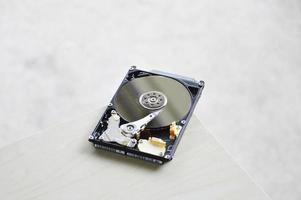 2.5-inch spinning disk type hard drive images are still commonly used today. photo