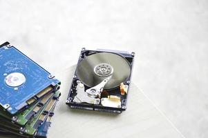 2.5-inch spinning disk type hard drive images are still commonly used today. photo