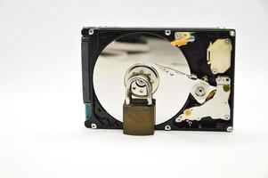 platter type hard drive 2.5-inch size, data protection concept photo