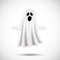 flying ghost isolated on white background vector