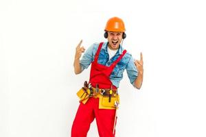 worker, helmet, tools photo