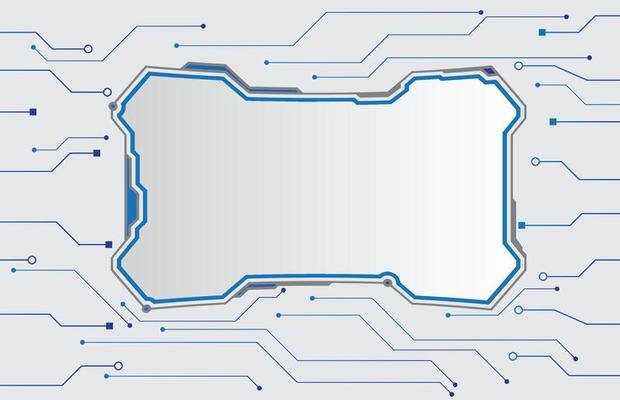 Infographic white template of hud ui display with circuit electronic line , presentation infographic vector